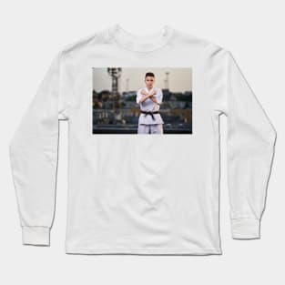 Teenager karate fighter Long Sleeve T-Shirt